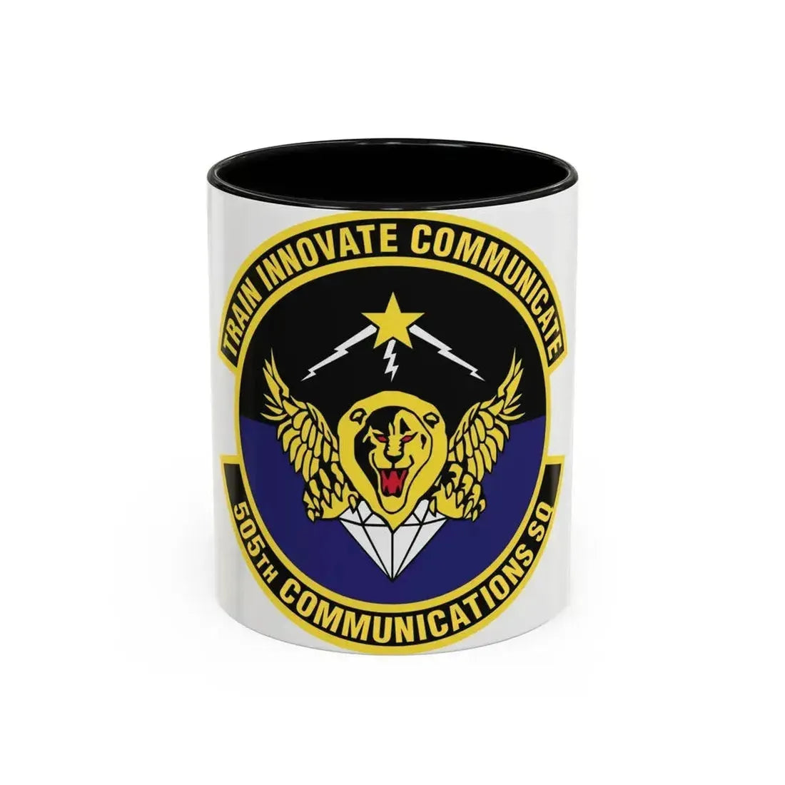 505th Communications Squadron (U.S. Air Force) Accent Coffee Mug 11oz Black - Go Mug Yourself