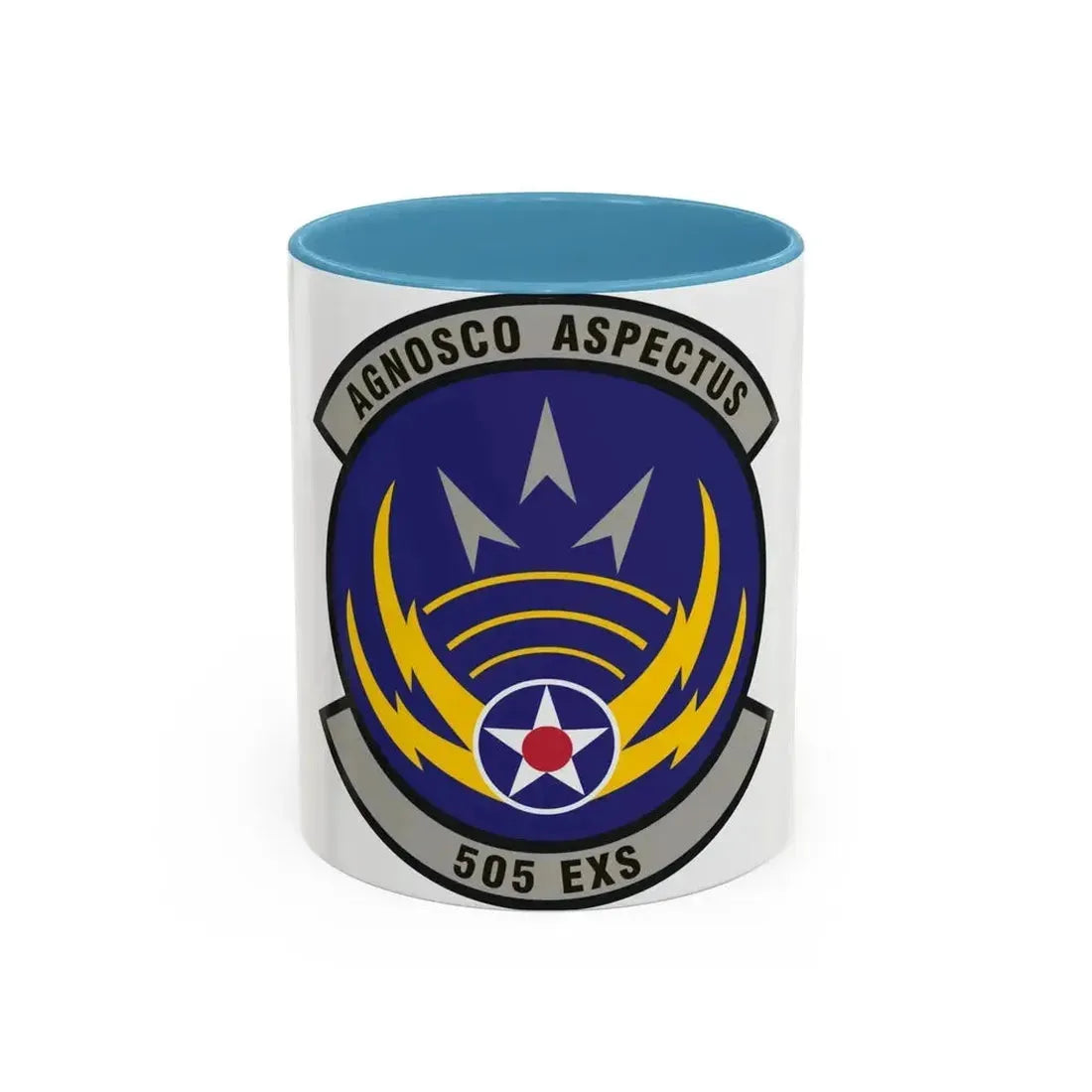 505th Exercise Control Squadron (U.S. Air Force) Accent Coffee Mug 11oz Light Blue - Go Mug Yourself