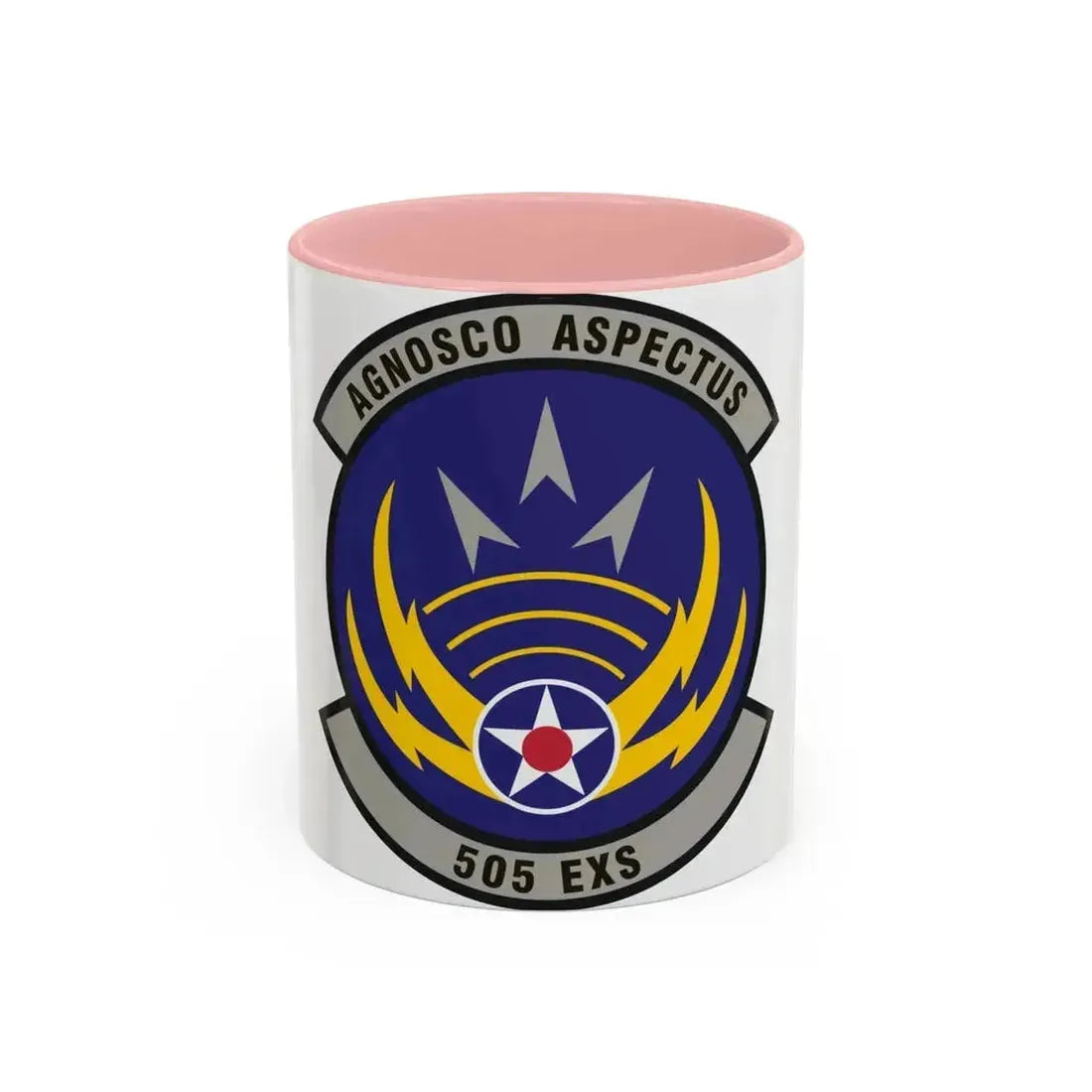 505th Exercise Control Squadron (U.S. Air Force) Accent Coffee Mug 11oz Pink - Go Mug Yourself