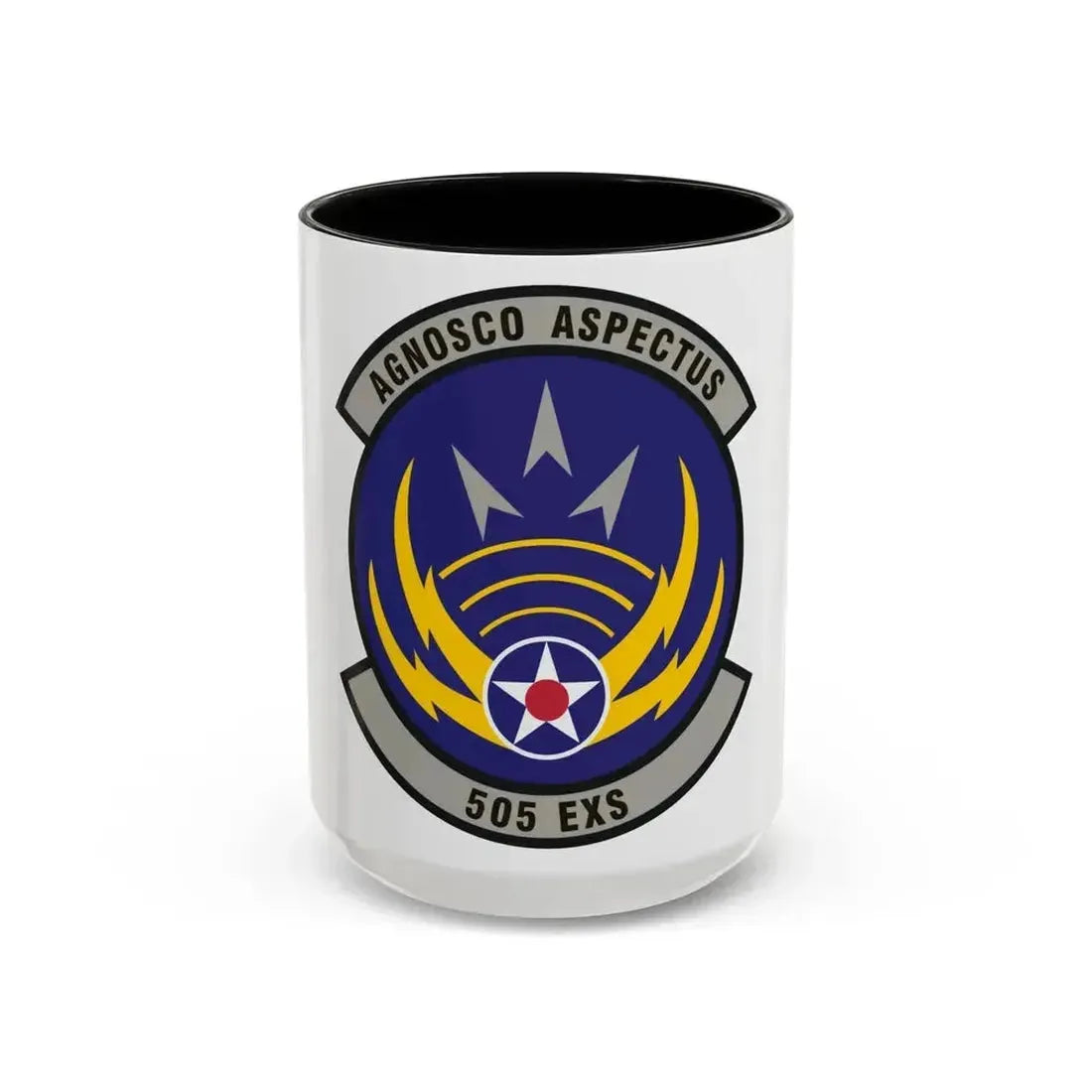 505th Exercise Control Squadron (U.S. Air Force) Accent Coffee Mug 15oz Black - Go Mug Yourself