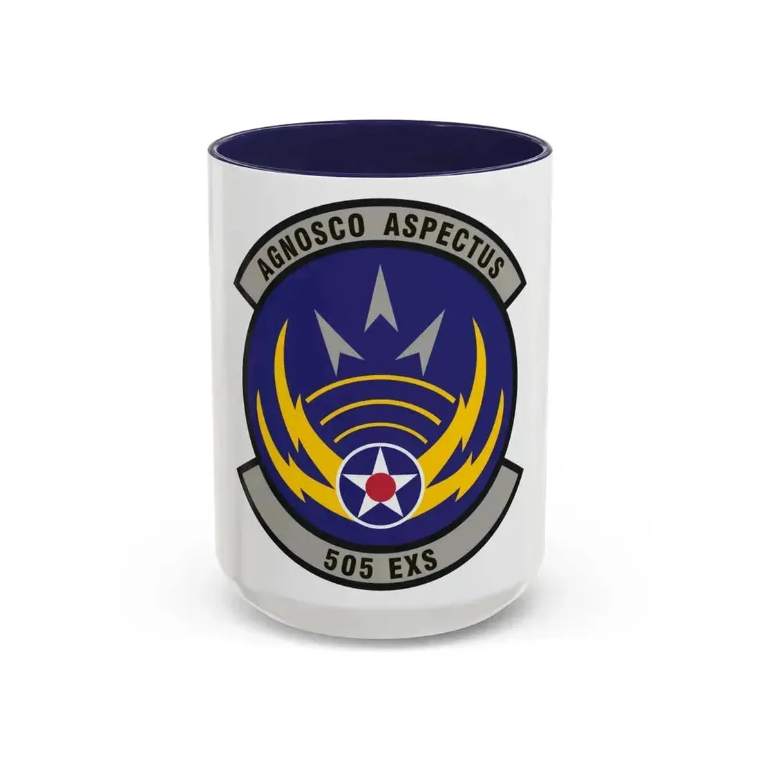 505th Exercise Control Squadron (U.S. Air Force) Accent Coffee Mug 15oz Navy - Go Mug Yourself
