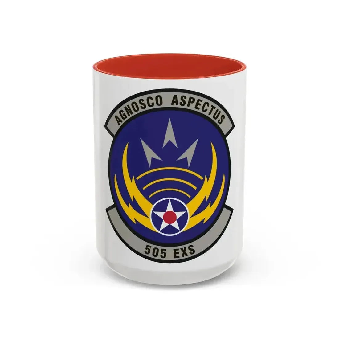 505th Exercise Control Squadron (U.S. Air Force) Accent Coffee Mug 15oz Red - Go Mug Yourself