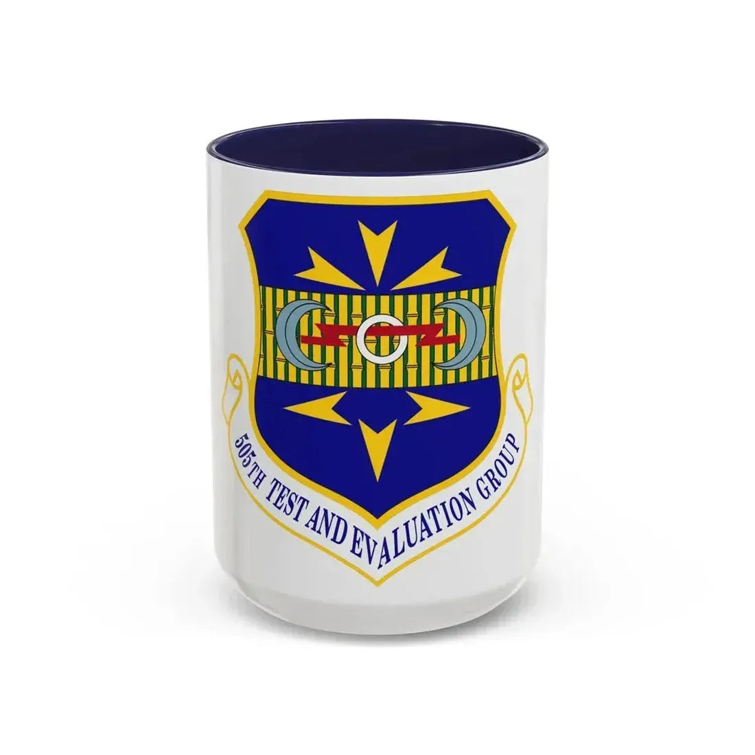 505th Test and Evaluation Group (U.S. Air Force) Accent Coffee Mug 15oz Navy - Go Mug Yourself