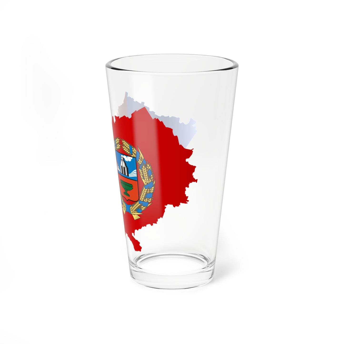 Flag map of Altai Krai (Russia) Pint Glass 16oz