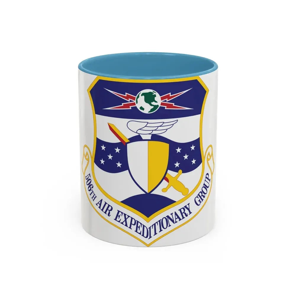 506th Air Expeditionary Group (U.S. Air Force) Accent Coffee Mug 11oz Light Blue - Go Mug Yourself