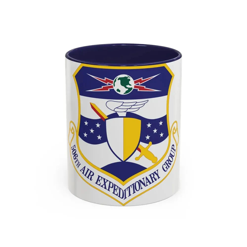 506th Air Expeditionary Group (U.S. Air Force) Accent Coffee Mug 11oz Navy - Go Mug Yourself