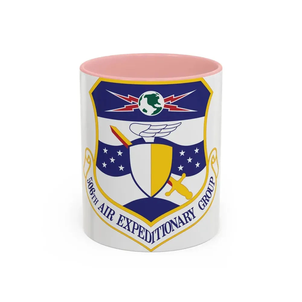 506th Air Expeditionary Group (U.S. Air Force) Accent Coffee Mug 11oz Pink - Go Mug Yourself