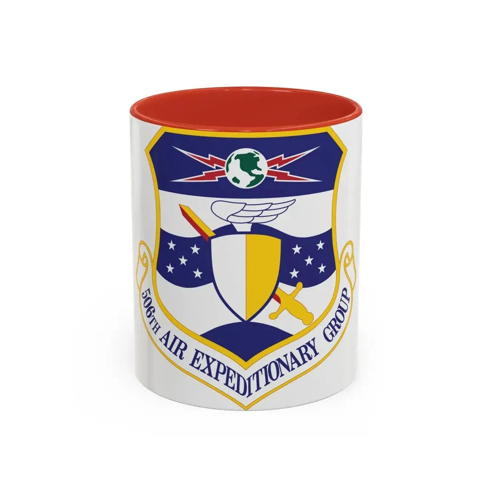 506th Air Expeditionary Group (U.S. Air Force) Accent Coffee Mug 11oz Red - Go Mug Yourself