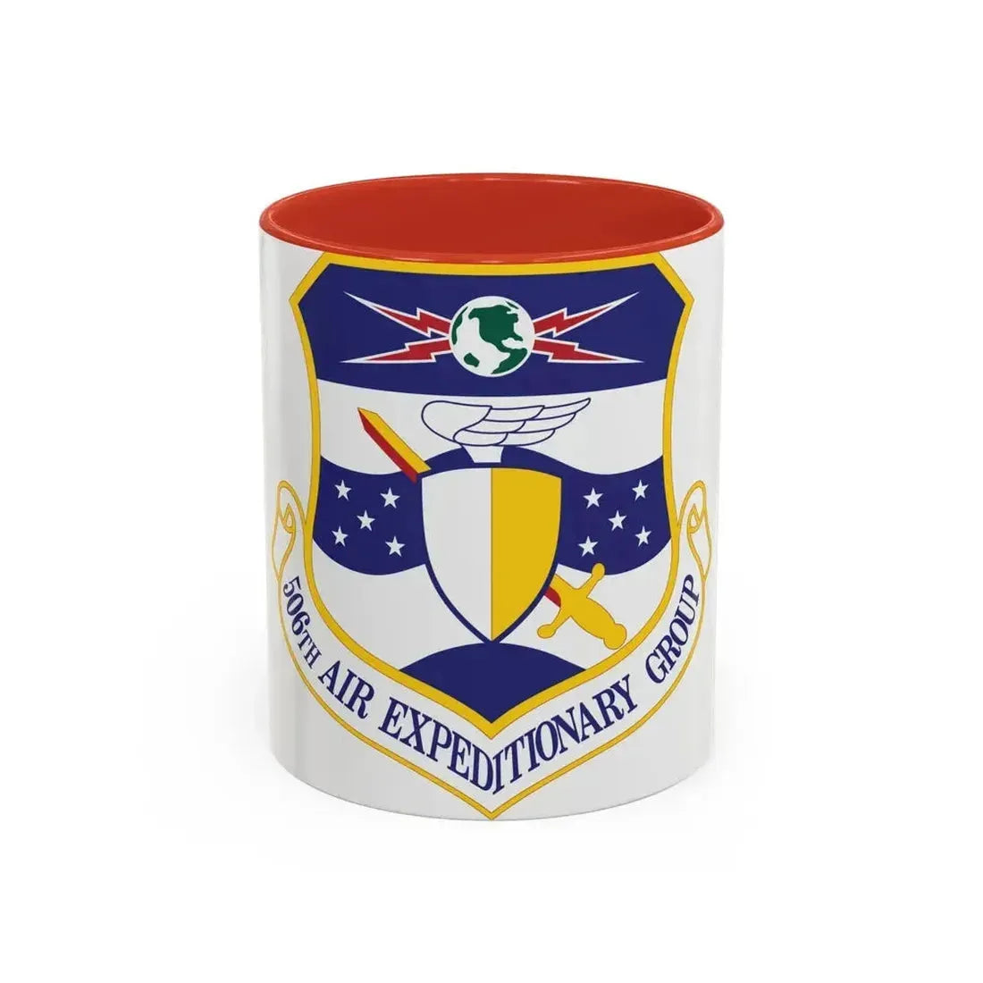 506th Air Expeditionary Group (U.S. Air Force) Accent Coffee Mug 11oz Red - Go Mug Yourself
