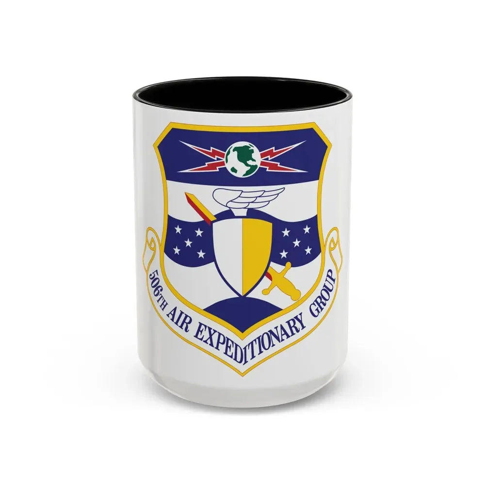 506th Air Expeditionary Group (U.S. Air Force) Accent Coffee Mug 15oz Black - Go Mug Yourself