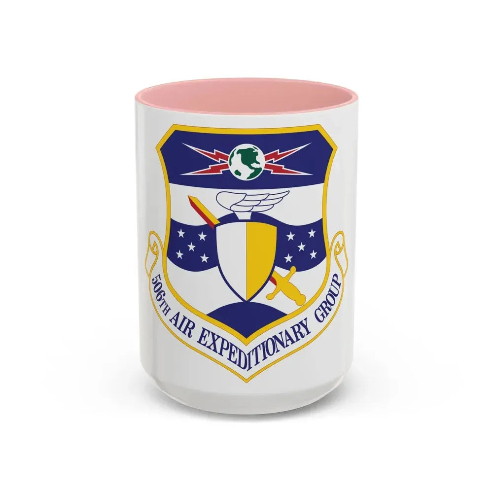 506th Air Expeditionary Group (U.S. Air Force) Accent Coffee Mug 15oz Pink - Go Mug Yourself