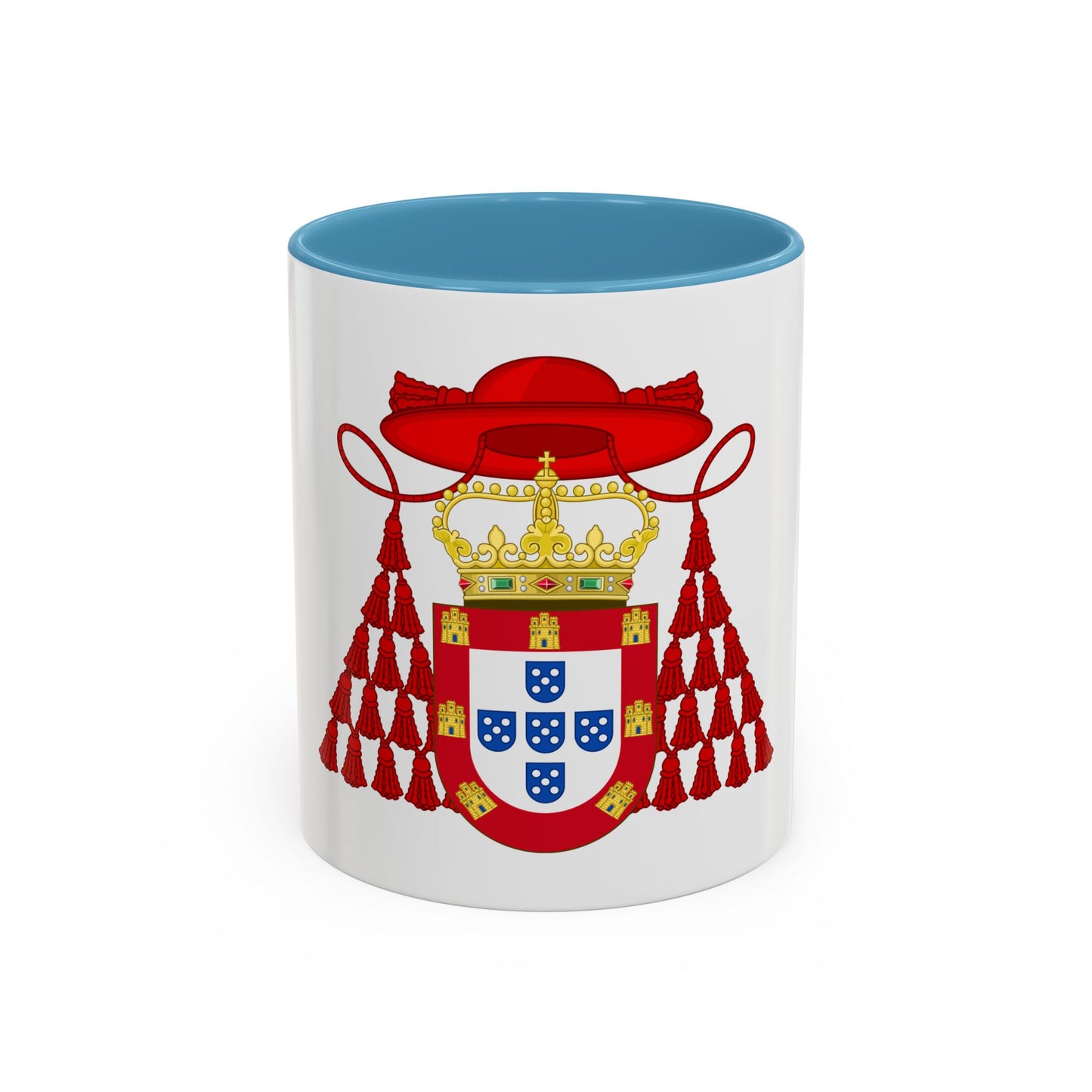 Ornamented Royal Coat of Arms of Cardinal Henry I of Portugal - Accent Coffee Mug