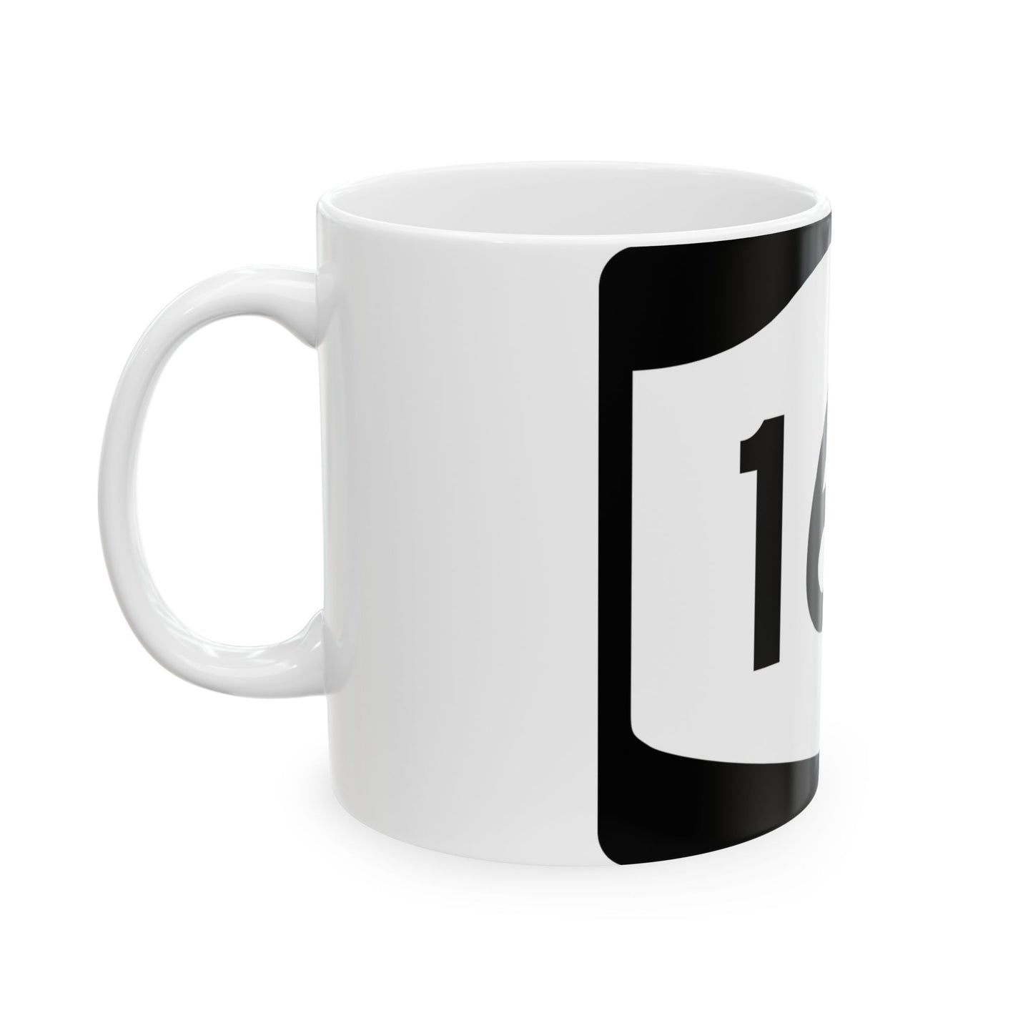NY-16A (New York) (Road Sign) White Coffee Mug