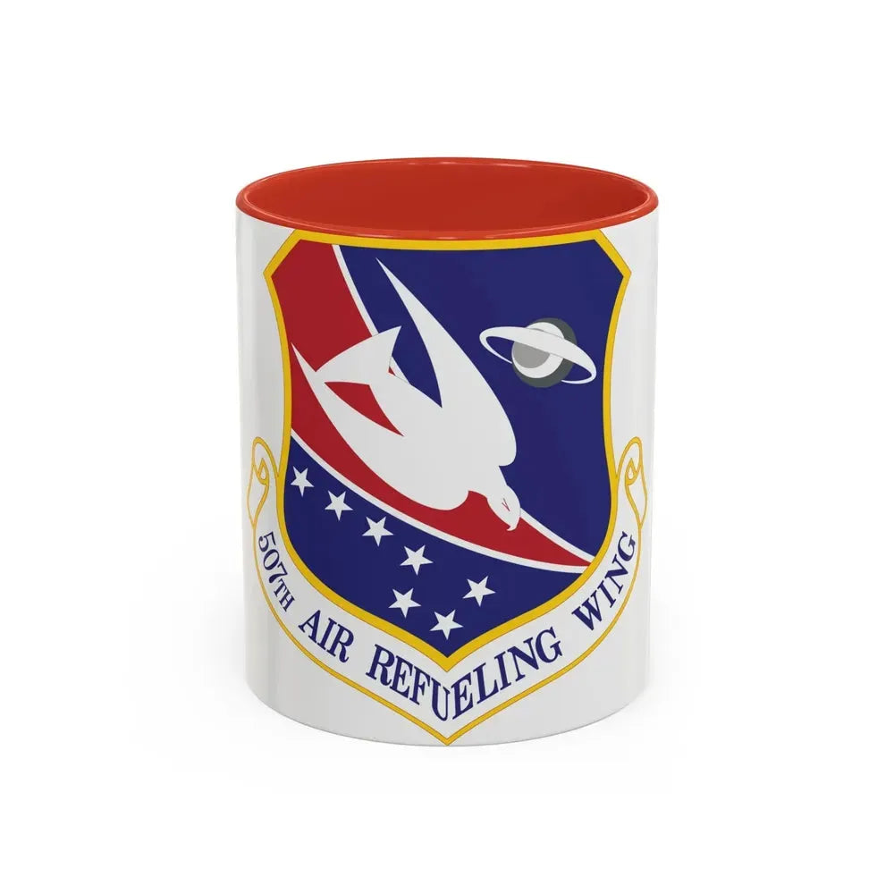 507th Air Refueling Wing (U.S. Air Force) Accent Coffee Mug 11oz Red - Go Mug Yourself
