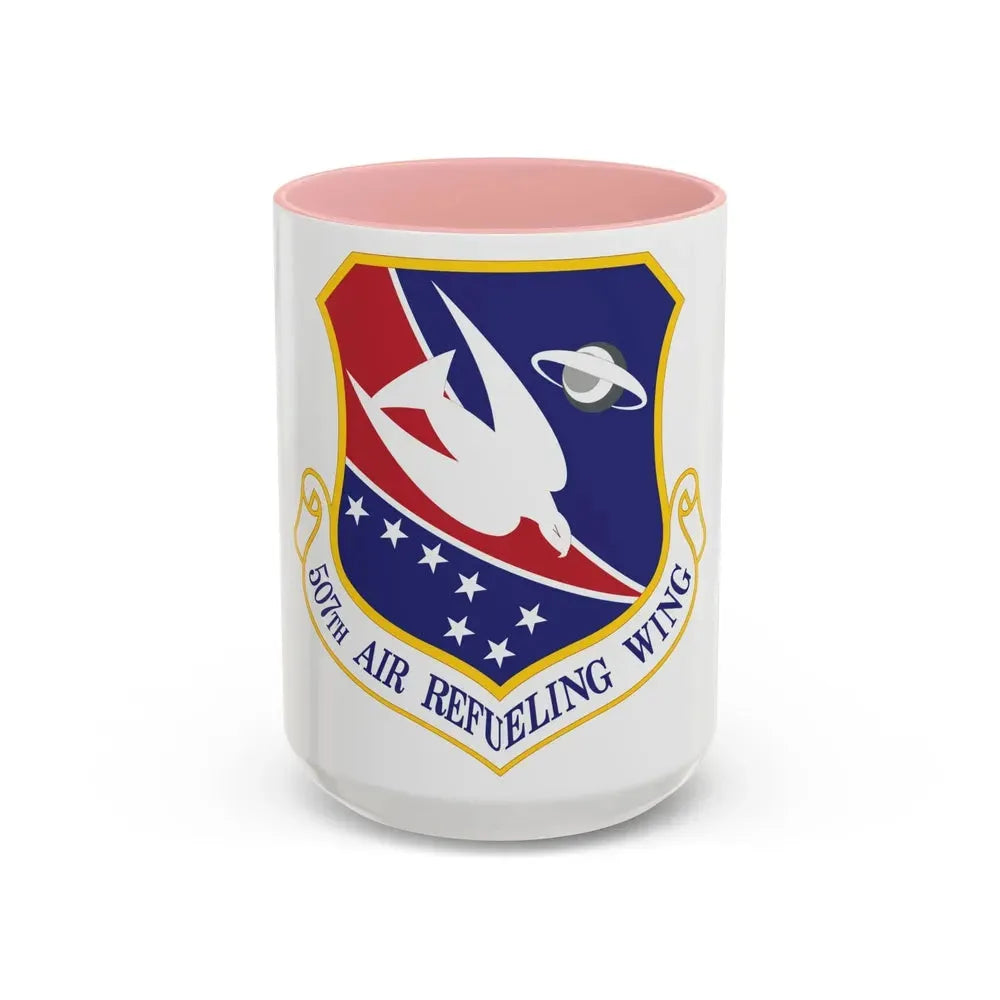507th Air Refueling Wing (U.S. Air Force) Accent Coffee Mug 15oz Pink - Go Mug Yourself