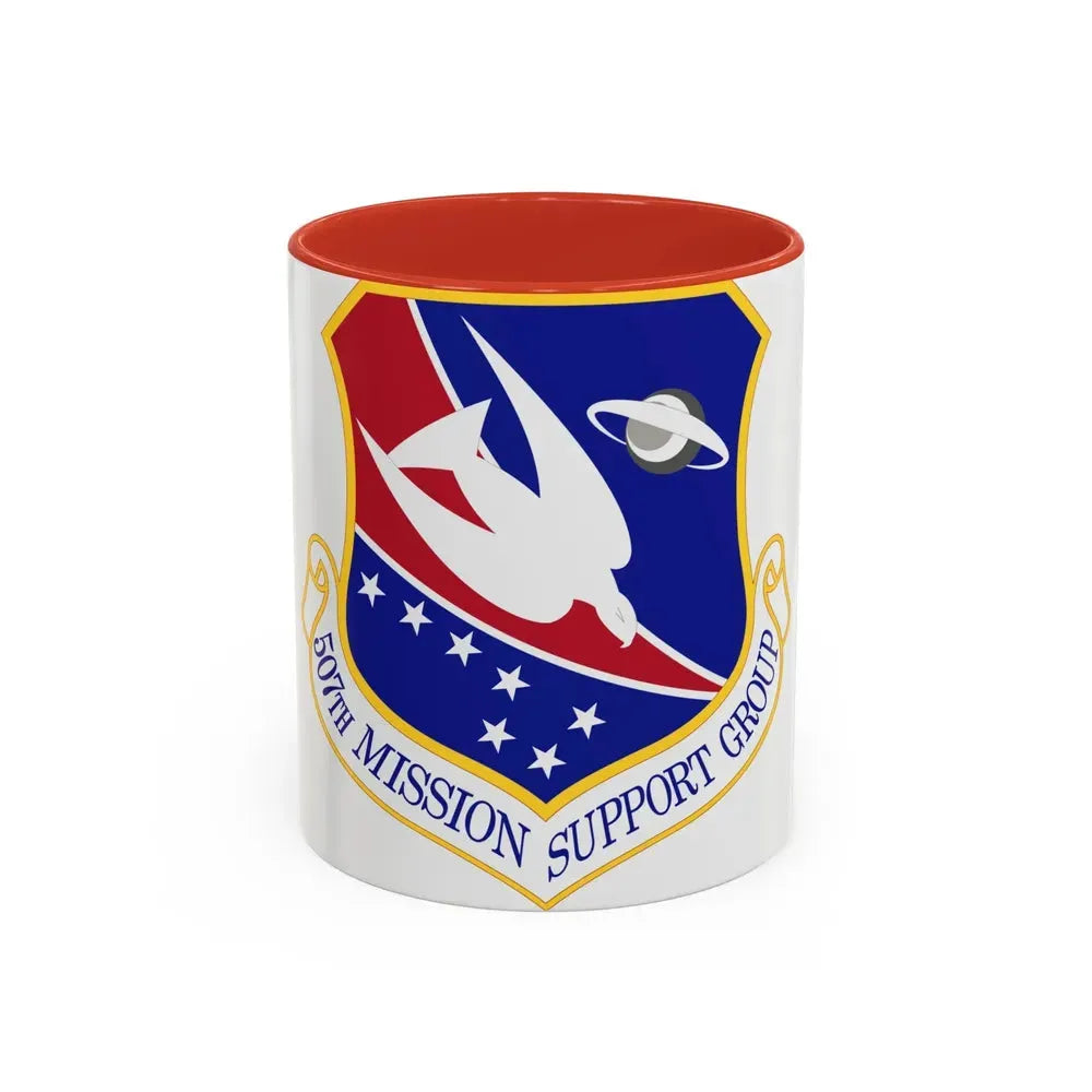 507th Mission Support Group (U.S. Air Force) Accent Coffee Mug 11oz Red - Go Mug Yourself