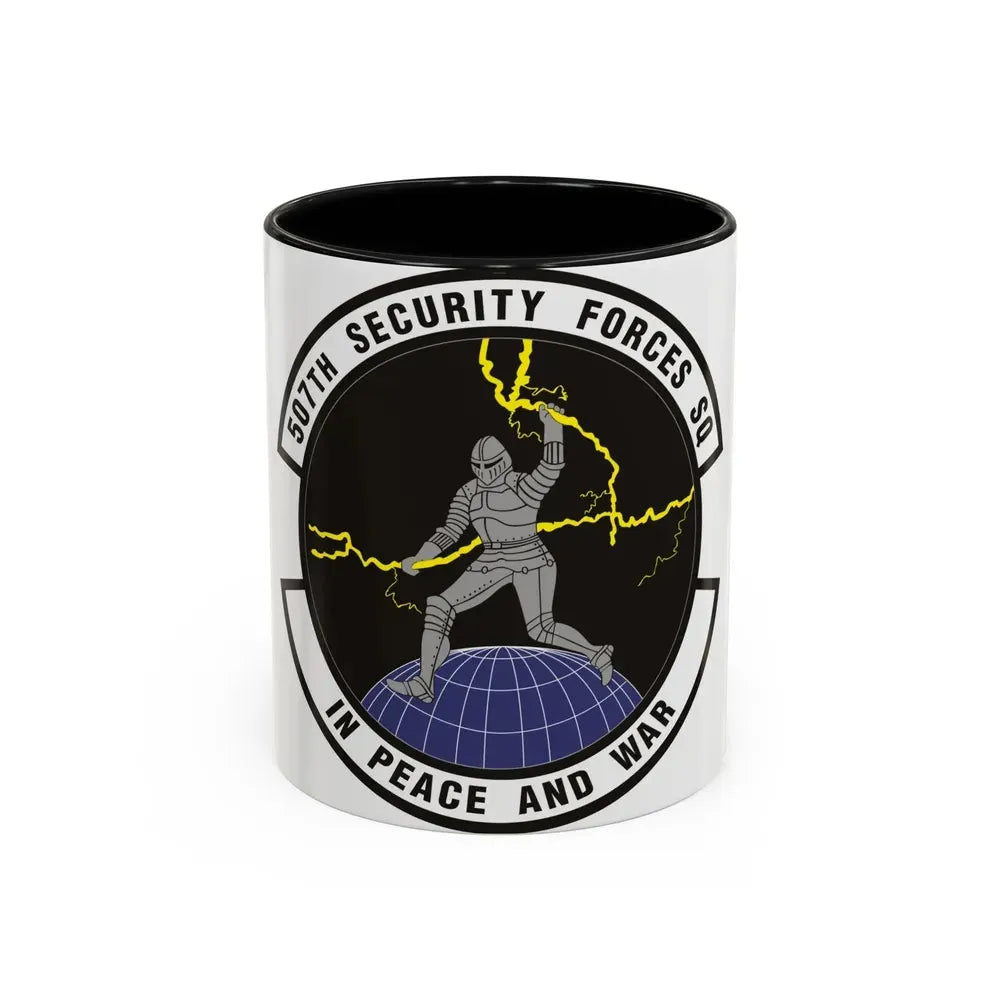 507th Security Forces Squadron (U.S. Air Force) Accent Coffee Mug 11oz Black - Go Mug Yourself
