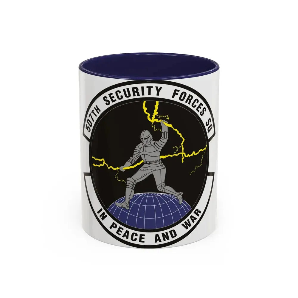 507th Security Forces Squadron (U.S. Air Force) Accent Coffee Mug 11oz Navy - Go Mug Yourself