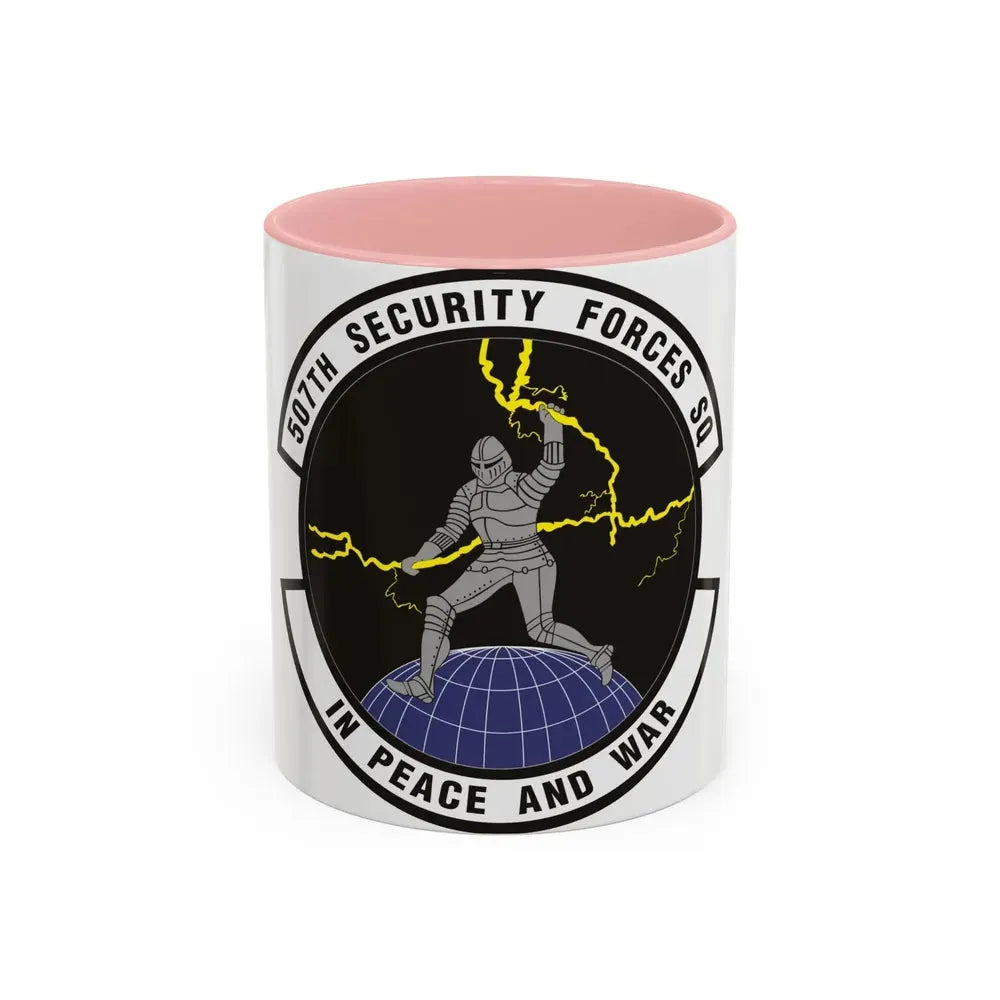 507th Security Forces Squadron (U.S. Air Force) Accent Coffee Mug 11oz Pink - Go Mug Yourself