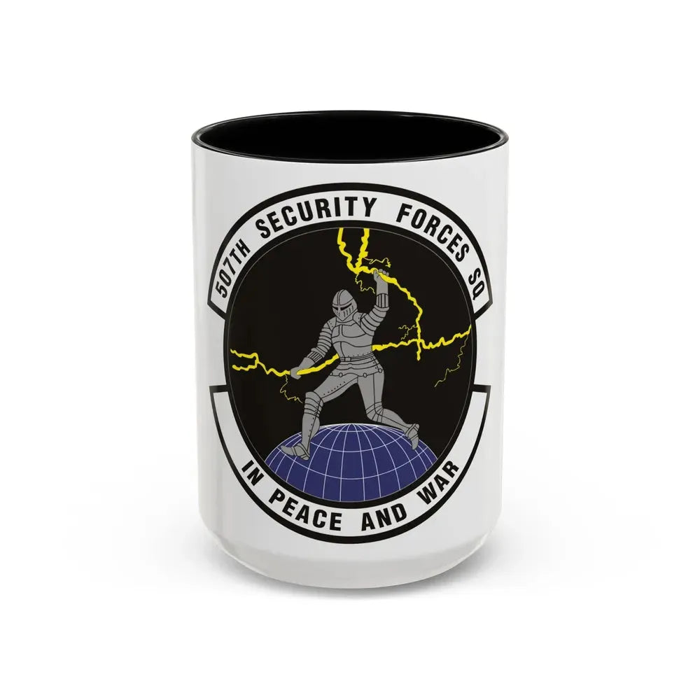 507th Security Forces Squadron (U.S. Air Force) Accent Coffee Mug 15oz Black - Go Mug Yourself