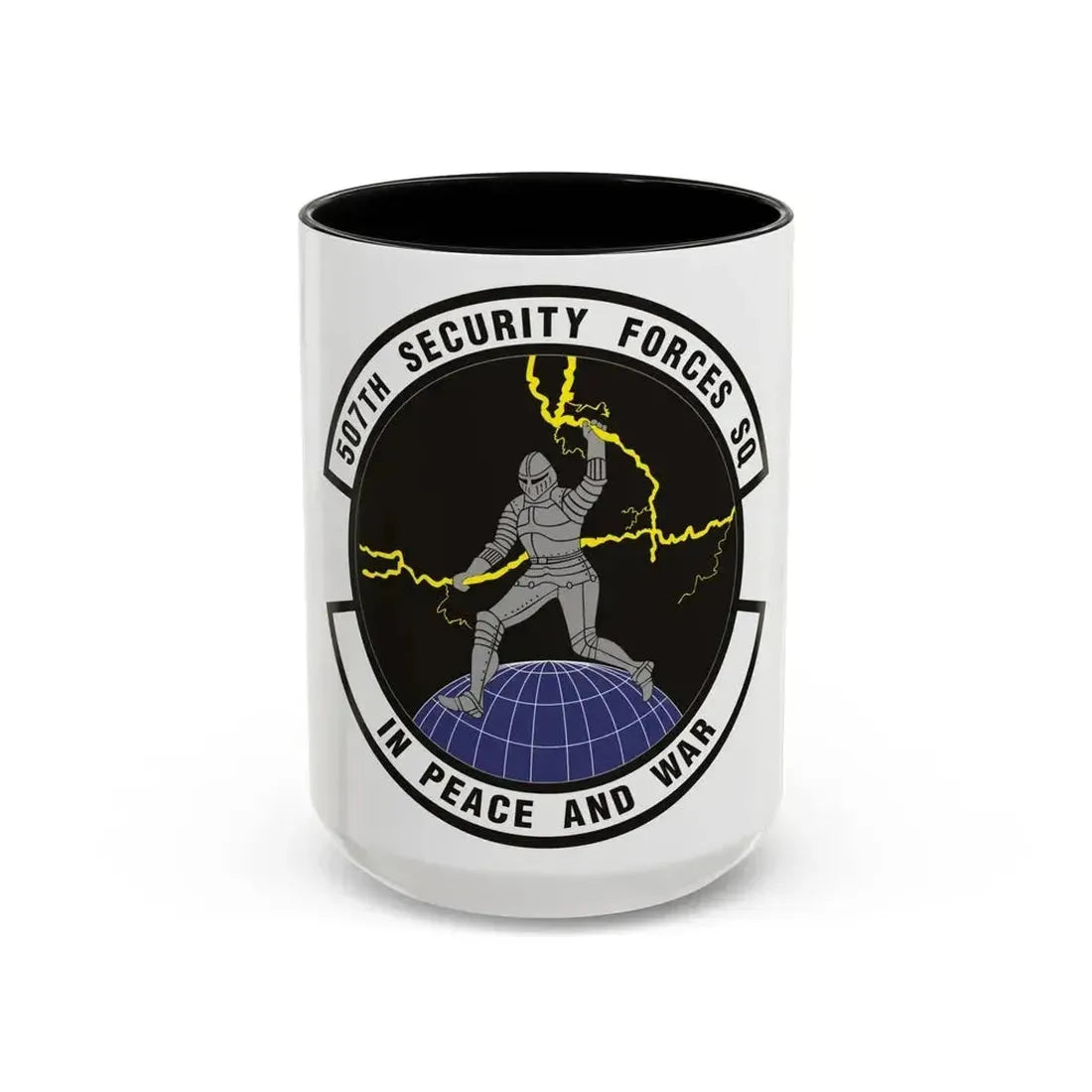 507th Security Forces Squadron (U.S. Air Force) Accent Coffee Mug 15oz Black - Go Mug Yourself