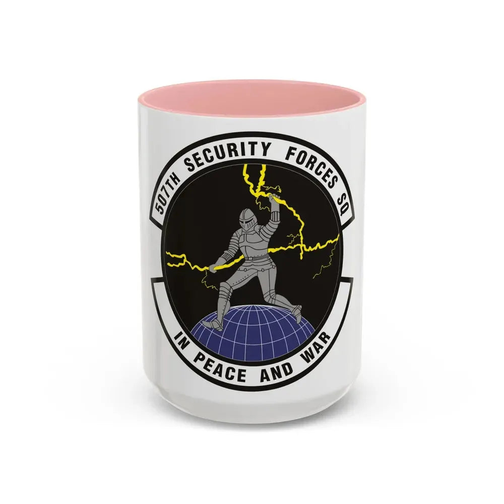 507th Security Forces Squadron (U.S. Air Force) Accent Coffee Mug 15oz Pink - Go Mug Yourself
