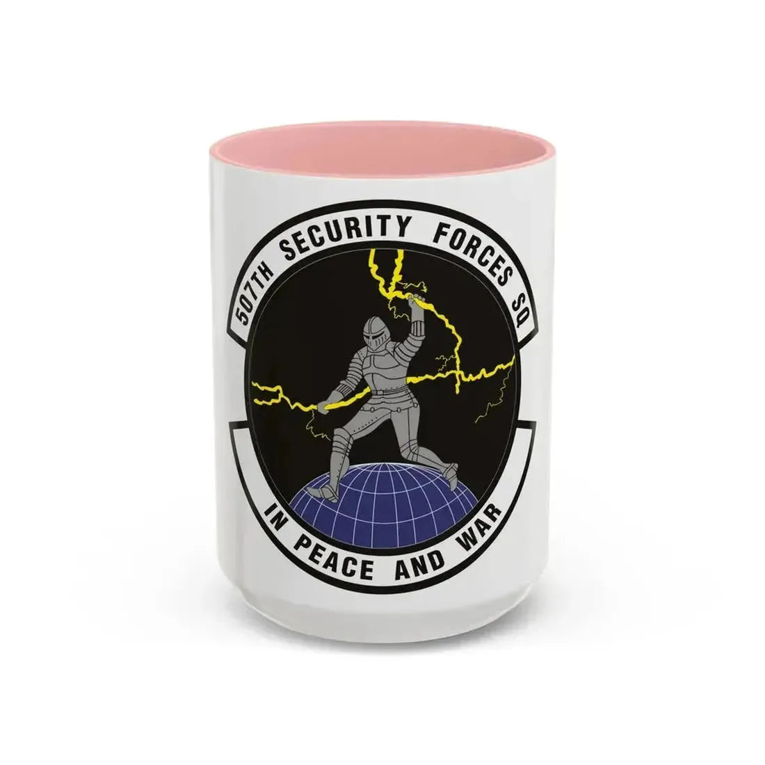 507th Security Forces Squadron (U.S. Air Force) Accent Coffee Mug 15oz Pink - Go Mug Yourself