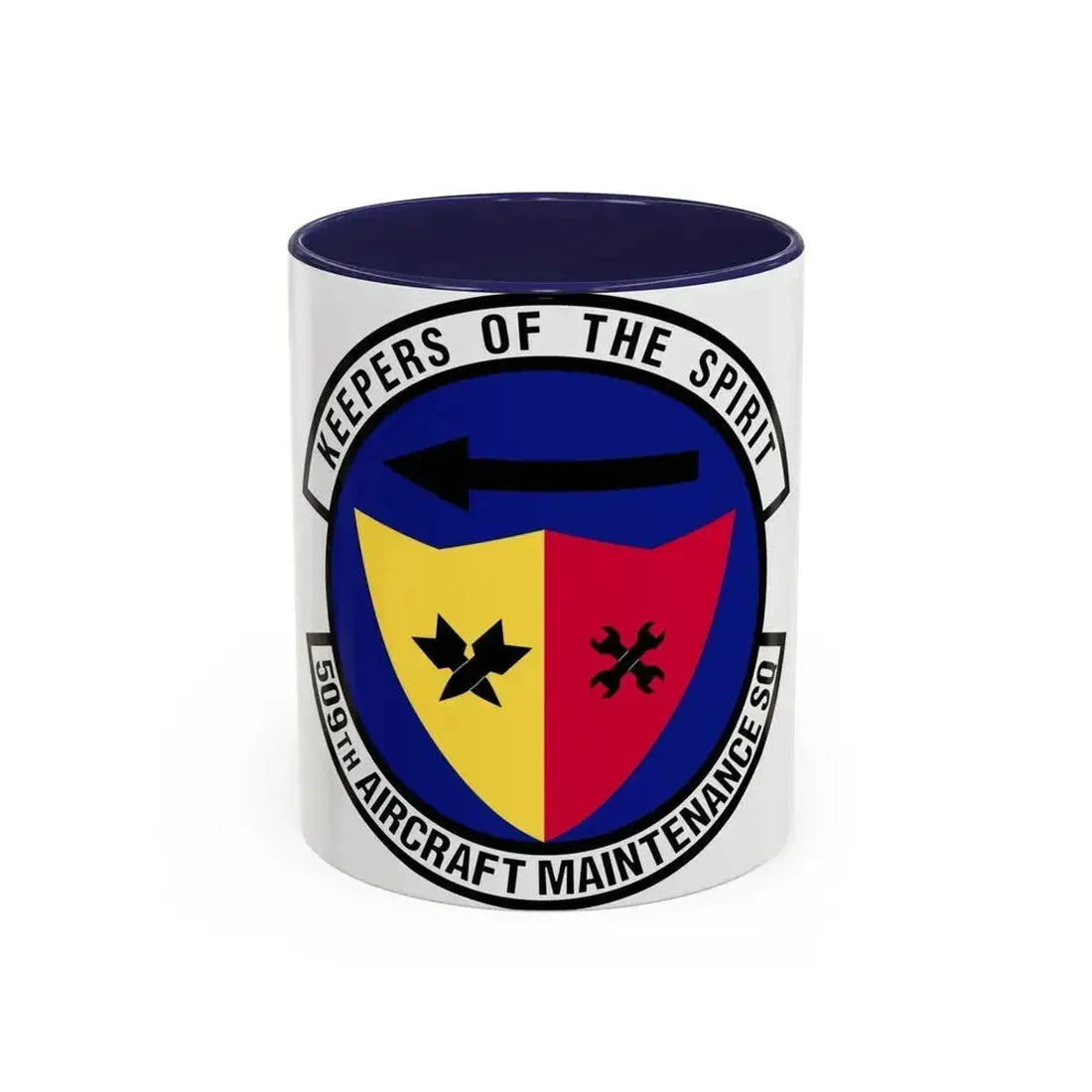 509th Aircraft Maintenance Squadron (U.S. Air Force) Accent Coffee Mug 11oz Navy - Go Mug Yourself