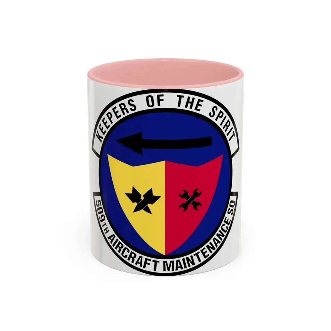 509th Aircraft Maintenance Squadron (U.S. Air Force) Accent Coffee Mug 11oz Pink - Go Mug Yourself