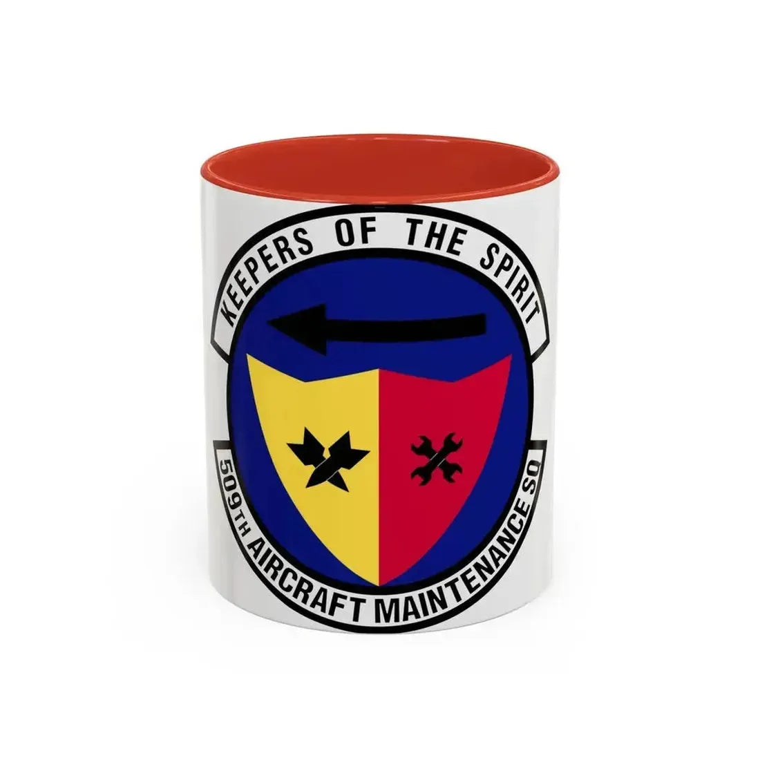 509th Aircraft Maintenance Squadron (U.S. Air Force) Accent Coffee Mug 11oz Red - Go Mug Yourself