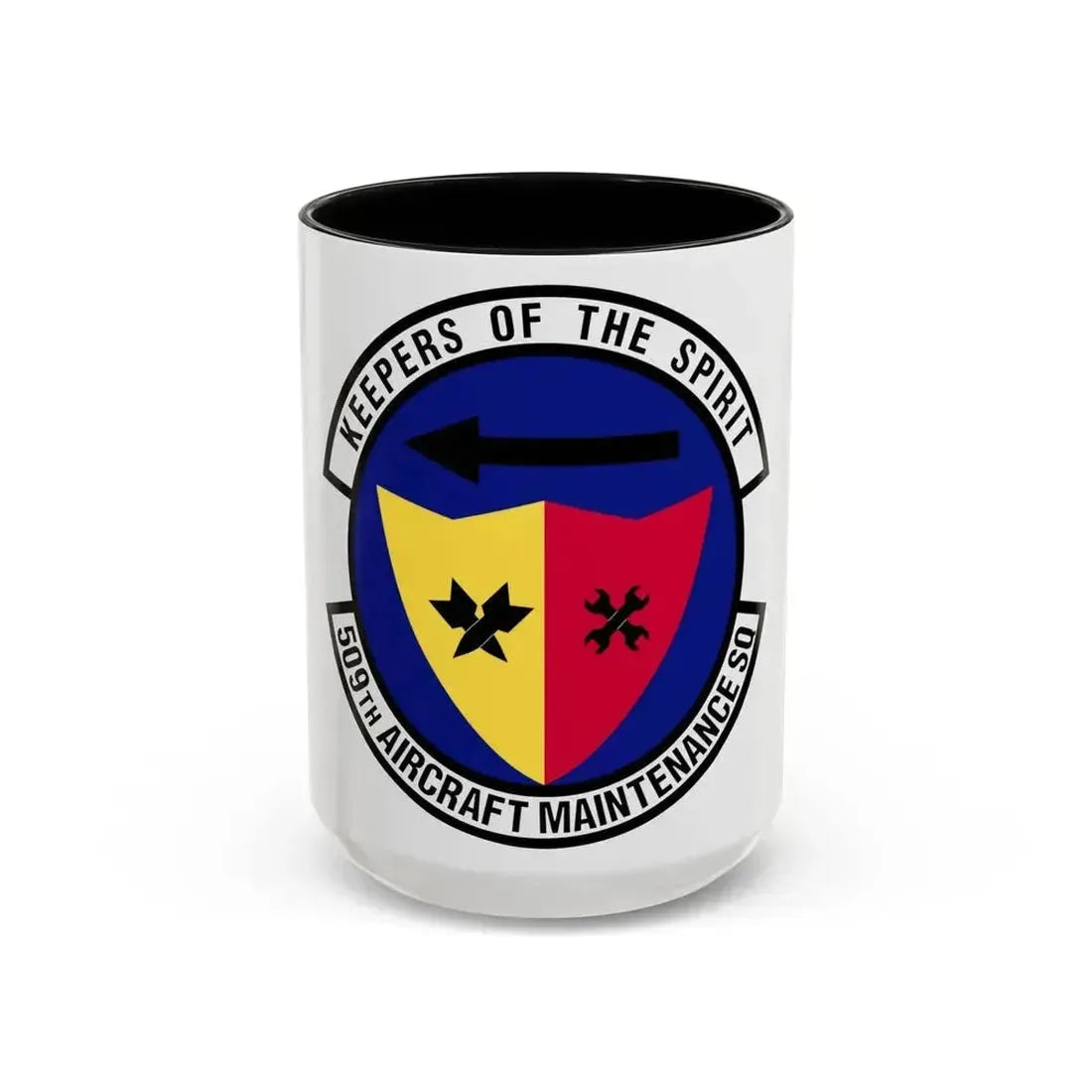 509th Aircraft Maintenance Squadron (U.S. Air Force) Accent Coffee Mug 15oz Black - Go Mug Yourself