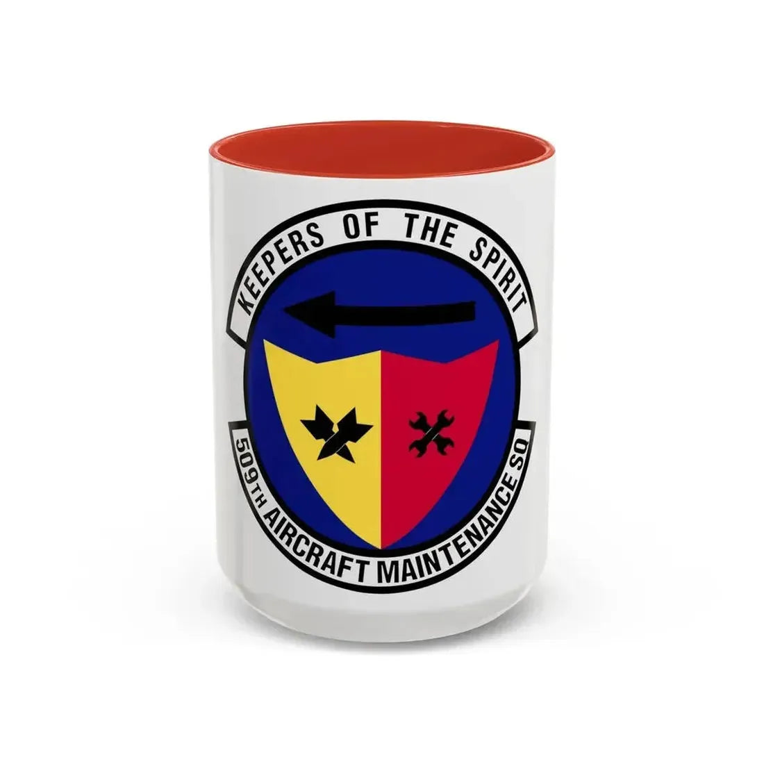 509th Aircraft Maintenance Squadron (U.S. Air Force) Accent Coffee Mug 15oz Red - Go Mug Yourself