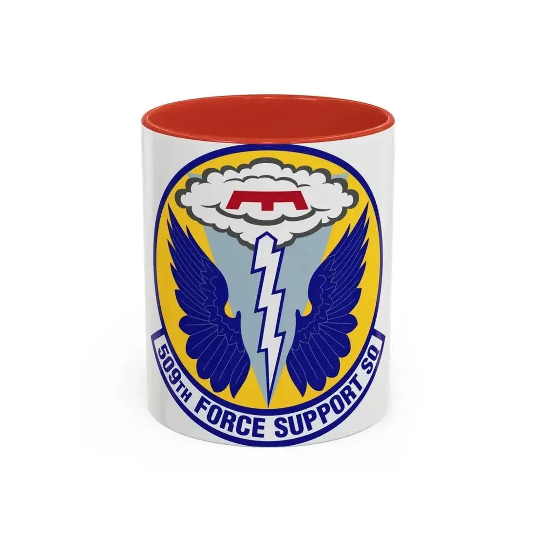 509th Force Support Squadron (U.S. Air Force) Accent Coffee Mug 11oz Red - Go Mug Yourself