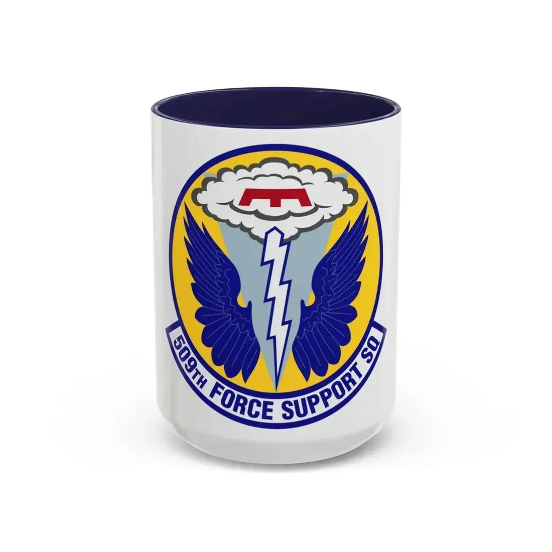 509th Force Support Squadron (U.S. Air Force) Accent Coffee Mug 15oz Navy - Go Mug Yourself