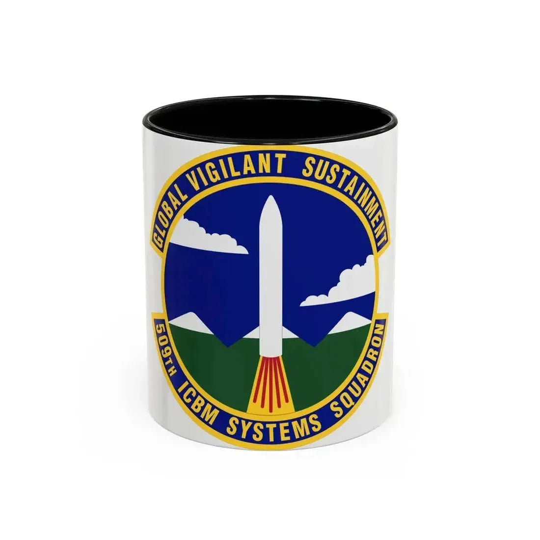509th ICBM Systems Squadron (U.S. Air Force) Accent Coffee Mug 11oz Black - Go Mug Yourself