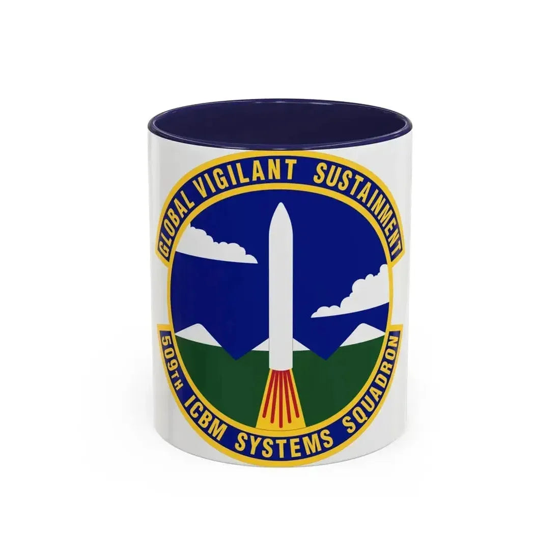 509th ICBM Systems Squadron (U.S. Air Force) Accent Coffee Mug 11oz Navy - Go Mug Yourself