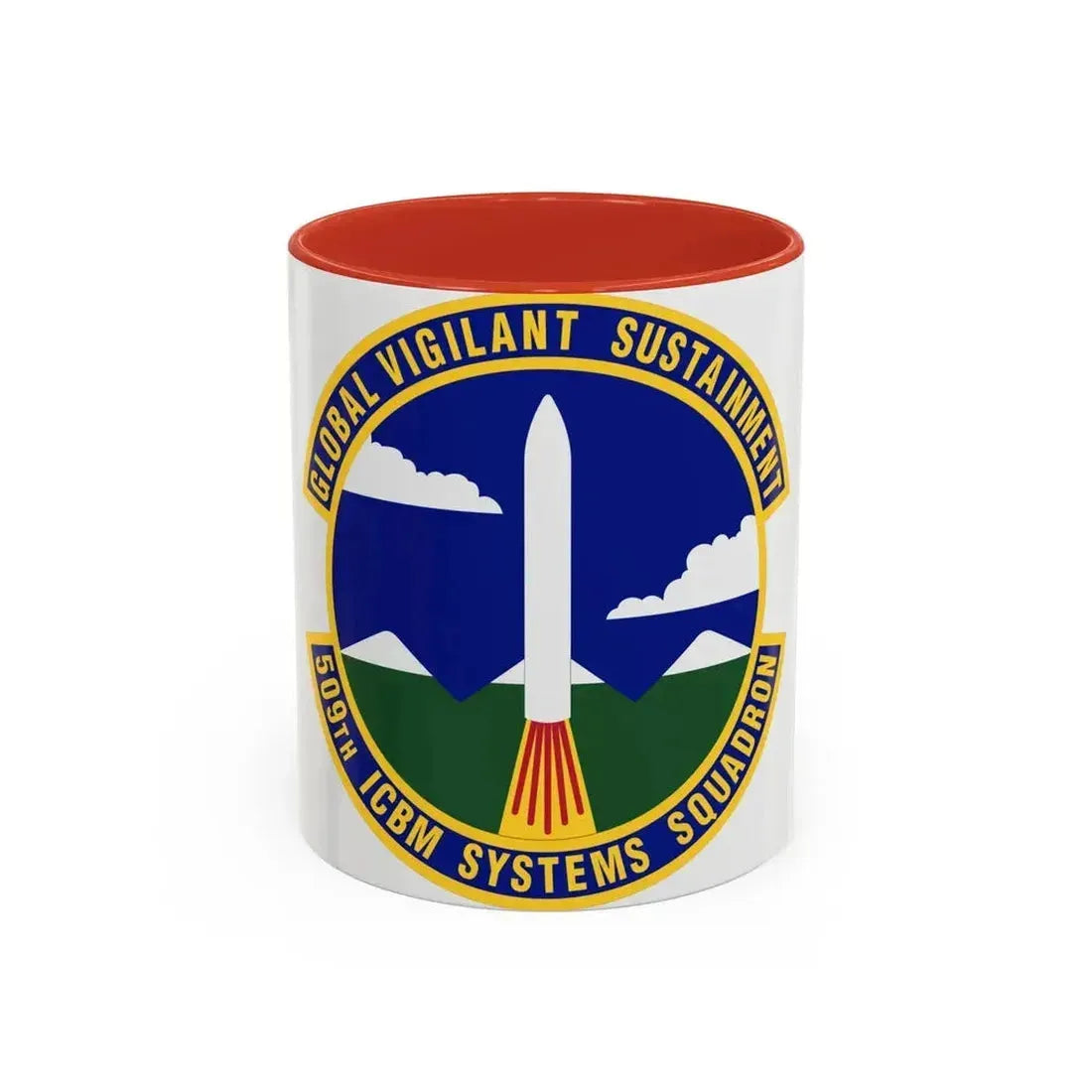 509th ICBM Systems Squadron (U.S. Air Force) Accent Coffee Mug 11oz Red - Go Mug Yourself