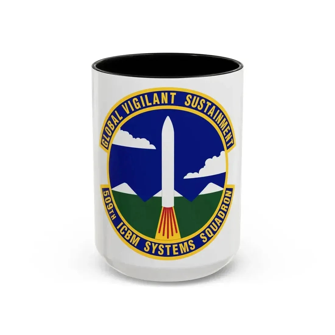 509th ICBM Systems Squadron (U.S. Air Force) Accent Coffee Mug 15oz Black - Go Mug Yourself