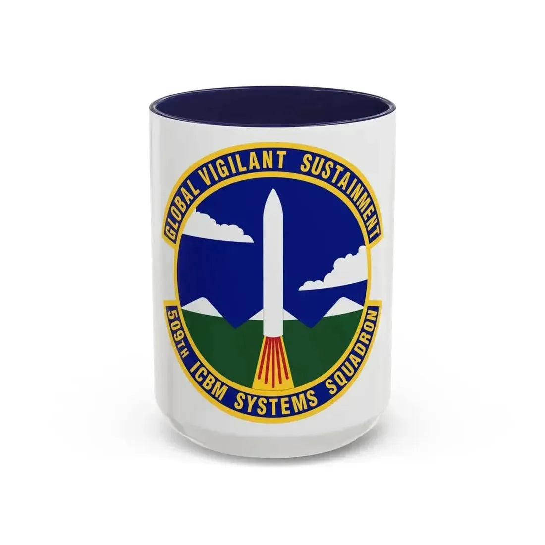 509th ICBM Systems Squadron (U.S. Air Force) Accent Coffee Mug 15oz Navy - Go Mug Yourself