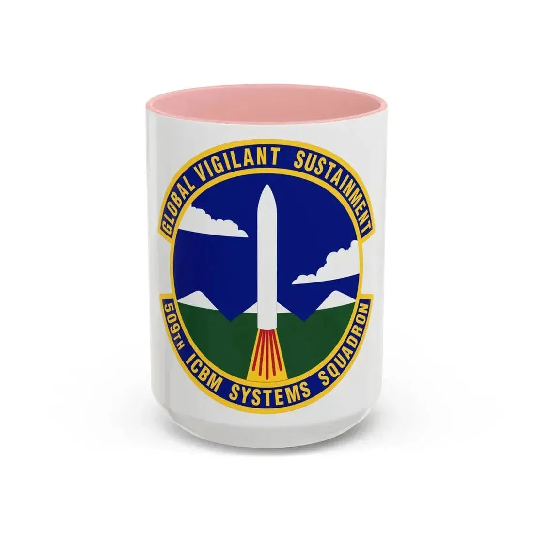 509th ICBM Systems Squadron (U.S. Air Force) Accent Coffee Mug 15oz Pink - Go Mug Yourself