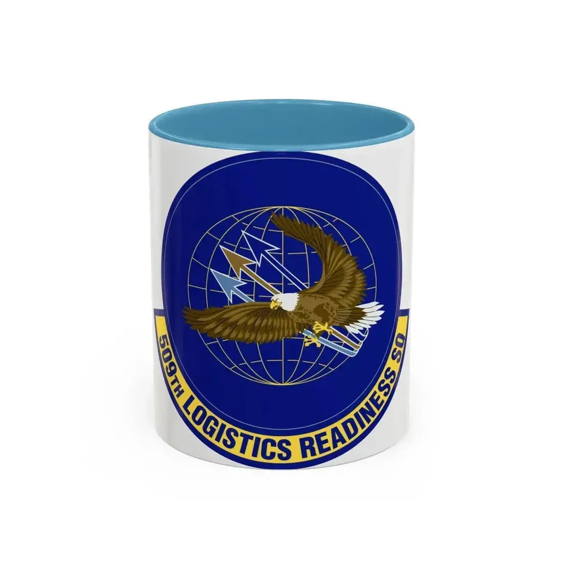 509th Logistics Readiness Squadron (U.S. Air Force) Accent Coffee Mug 11oz Light Blue - Go Mug Yourself