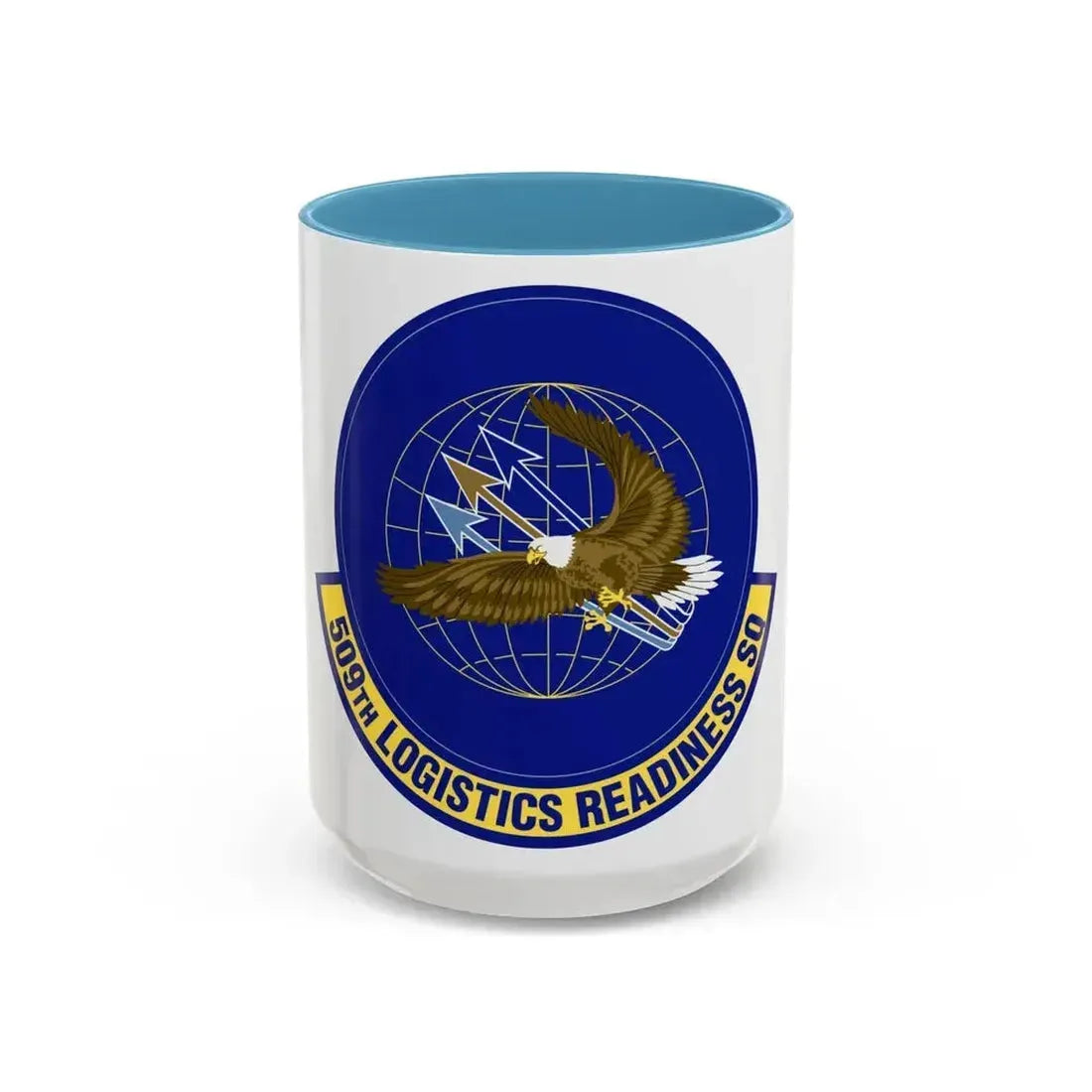 509th Logistics Readiness Squadron (U.S. Air Force) Accent Coffee Mug 15oz Light Blue - Go Mug Yourself
