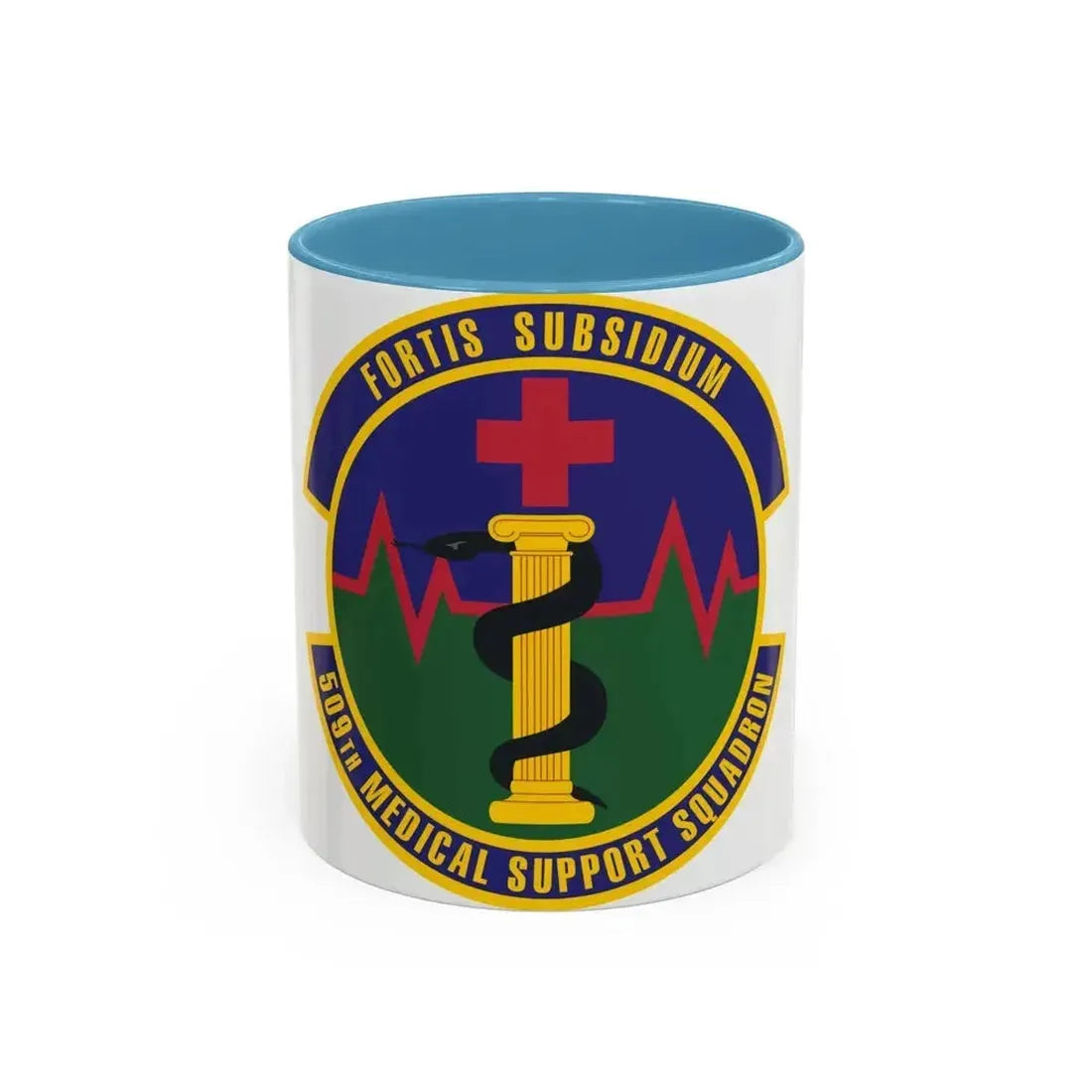 509th Medical Support Squadron (U.S. Air Force) Accent Coffee Mug 11oz Light Blue - Go Mug Yourself