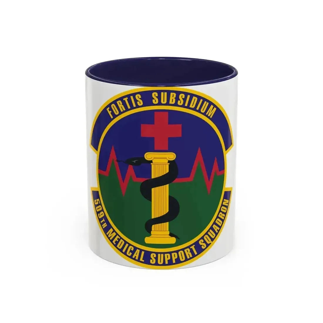 509th Medical Support Squadron (U.S. Air Force) Accent Coffee Mug 11oz Navy - Go Mug Yourself