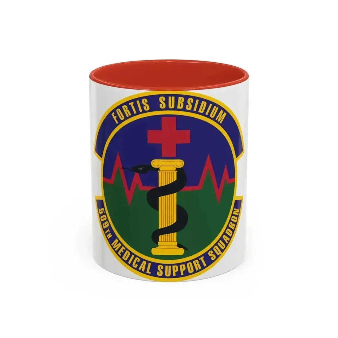 509th Medical Support Squadron (U.S. Air Force) Accent Coffee Mug 11oz Red - Go Mug Yourself