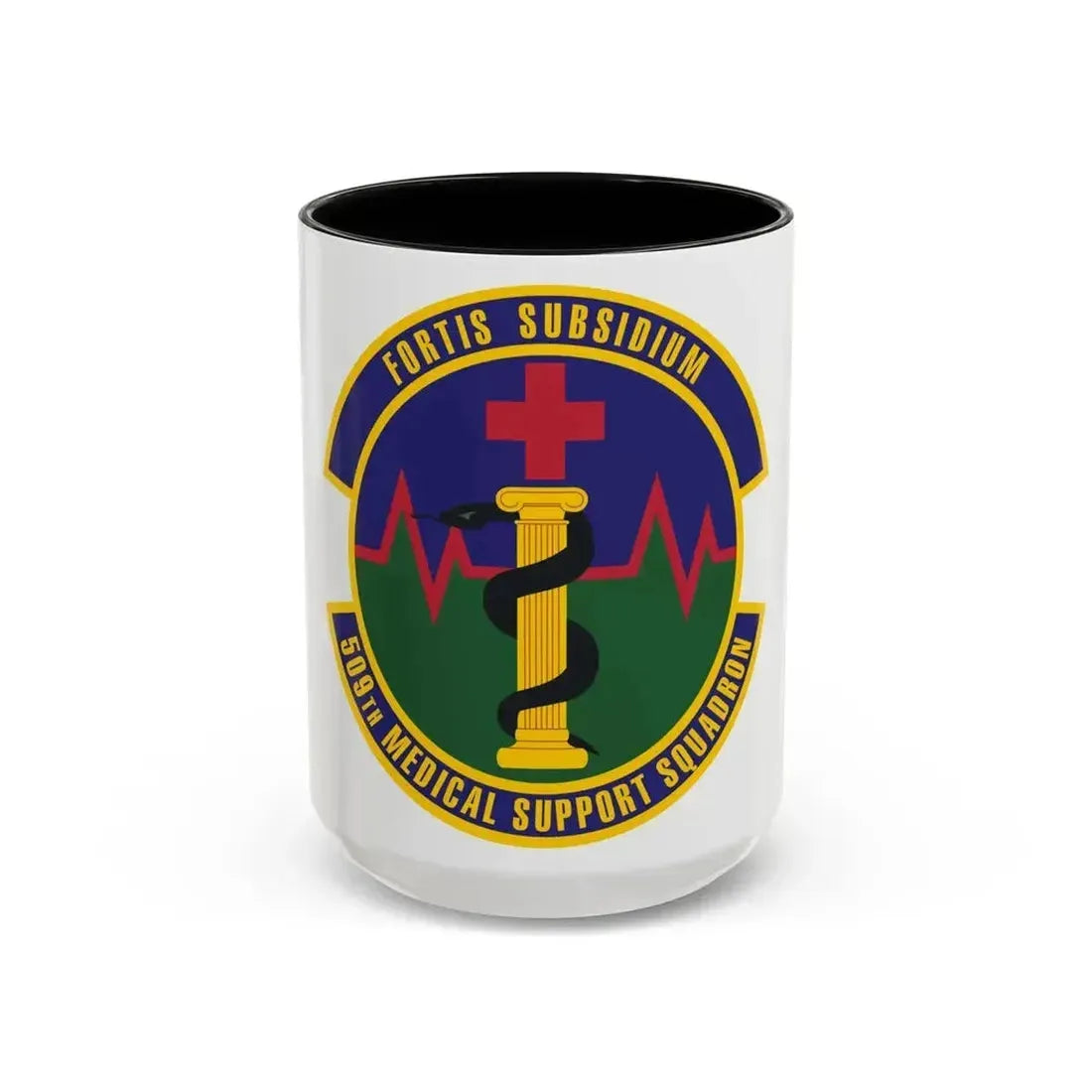 509th Medical Support Squadron (U.S. Air Force) Accent Coffee Mug 15oz Black - Go Mug Yourself