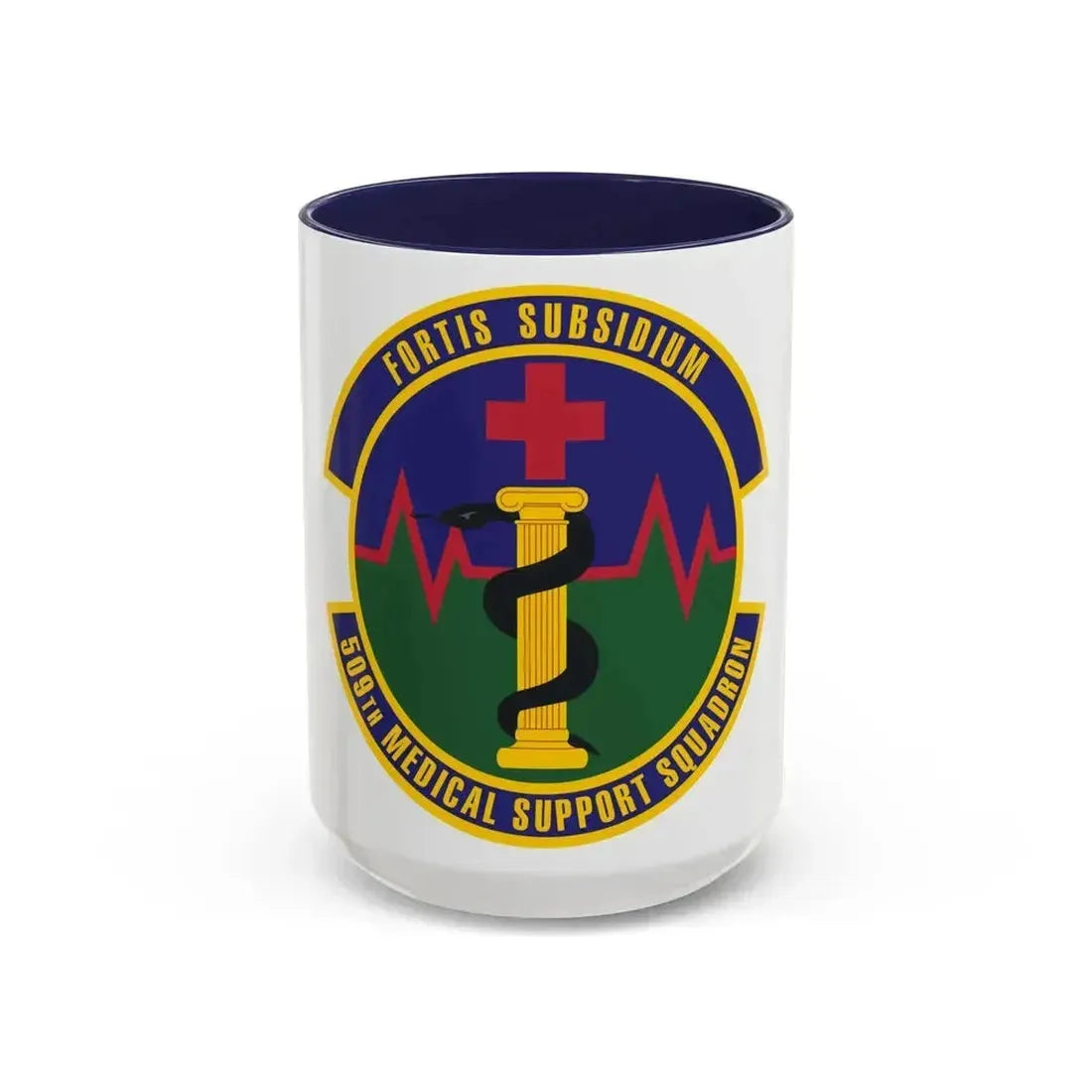 509th Medical Support Squadron (U.S. Air Force) Accent Coffee Mug 15oz Navy - Go Mug Yourself