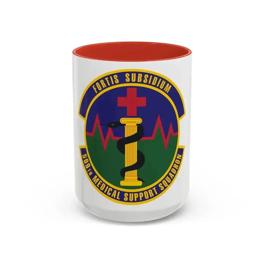 509th Medical Support Squadron (U.S. Air Force) Accent Coffee Mug 15oz Red - Go Mug Yourself