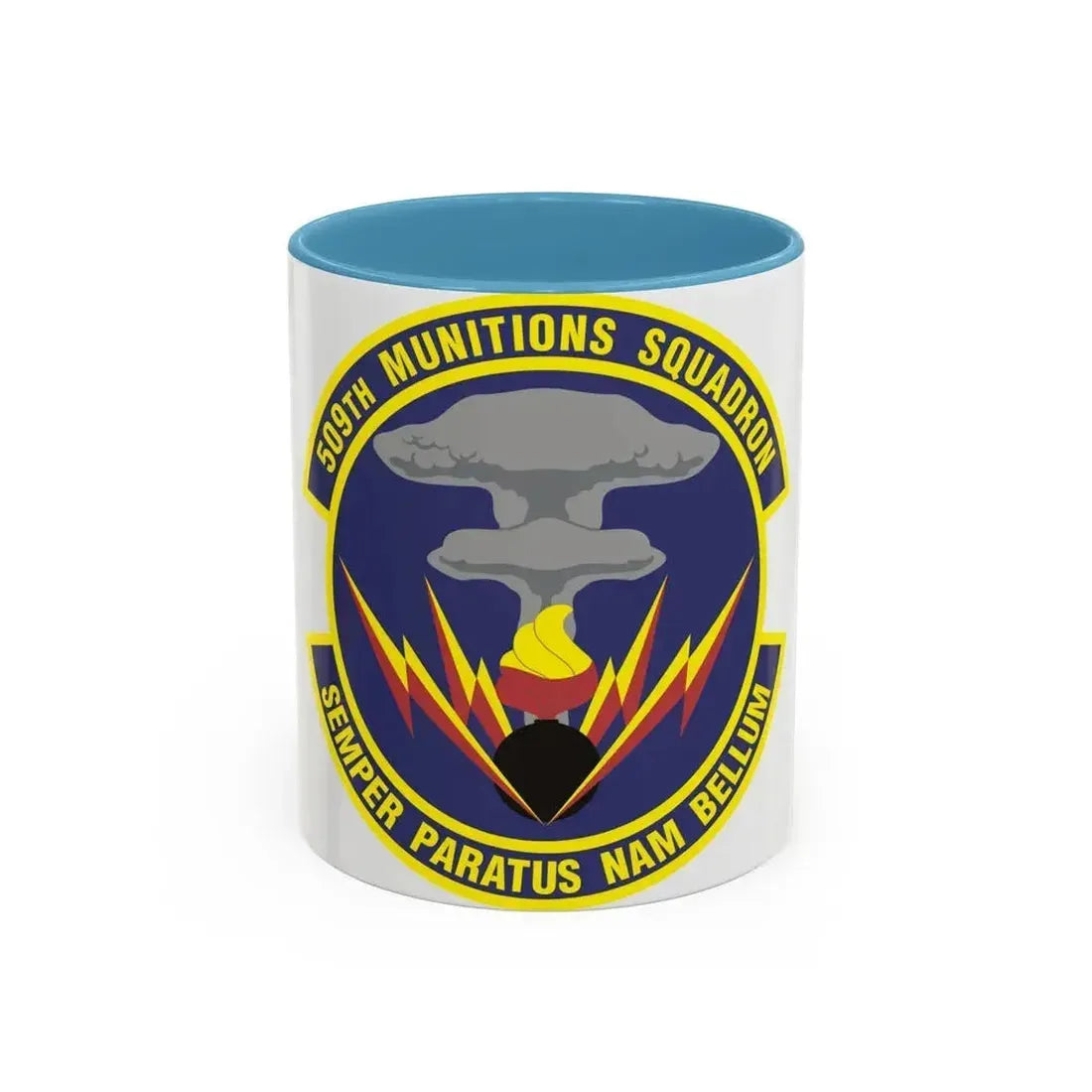 509th Munitions Squadron (U.S. Air Force) Accent Coffee Mug 11oz Light Blue - Go Mug Yourself
