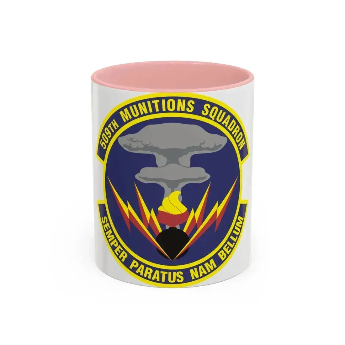 509th Munitions Squadron (U.S. Air Force) Accent Coffee Mug 11oz Pink - Go Mug Yourself